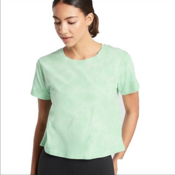 Athleta Organic Daily Crop Tie Dye Tee 